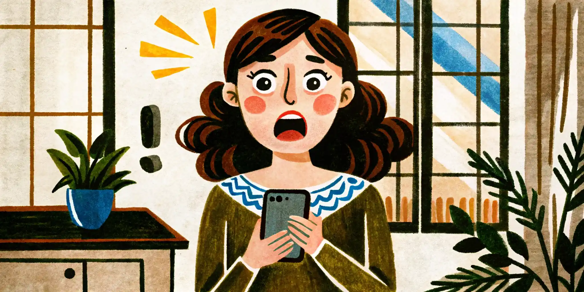 he woman lost her phone and she's in shock